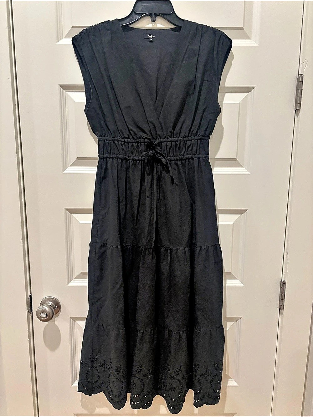 Rails Lucia Dress Black Midi Dress Size XS